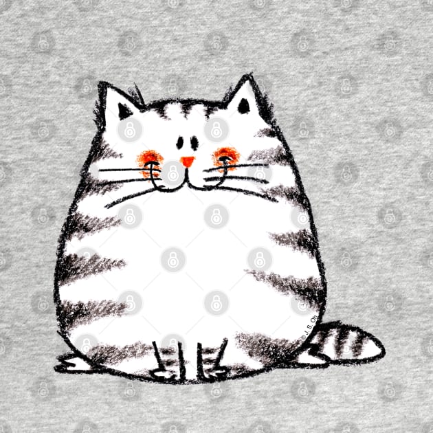 fat cat cartoon by cartoonygifts